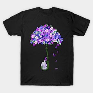 I'Ll Remember For You Purple Elephant Alzheimer'S Awareness T-Shirt